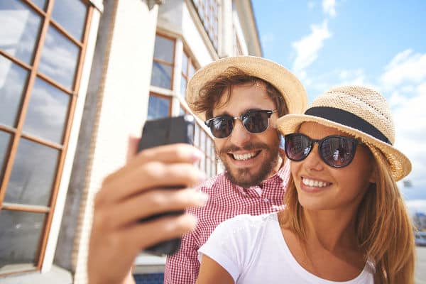 Selfie beim Heiratsantrag